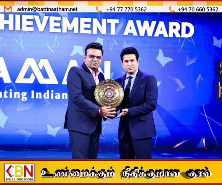 சச்சின் டெண்டுல்கருக்கு வாழ்நாள் சாதனையாளர் விருது