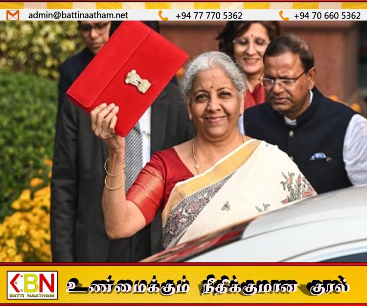 இந்திய வரவு செலவுத் திட்டத்தில் இலங்கைக்கு1032 கோடி ஒதுக்கப்பட்டது