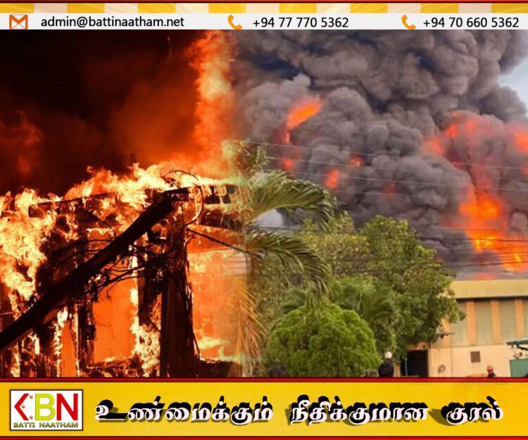 ஹொரணை கைத்தொழில் பேட்டையில் தீ விபத்து