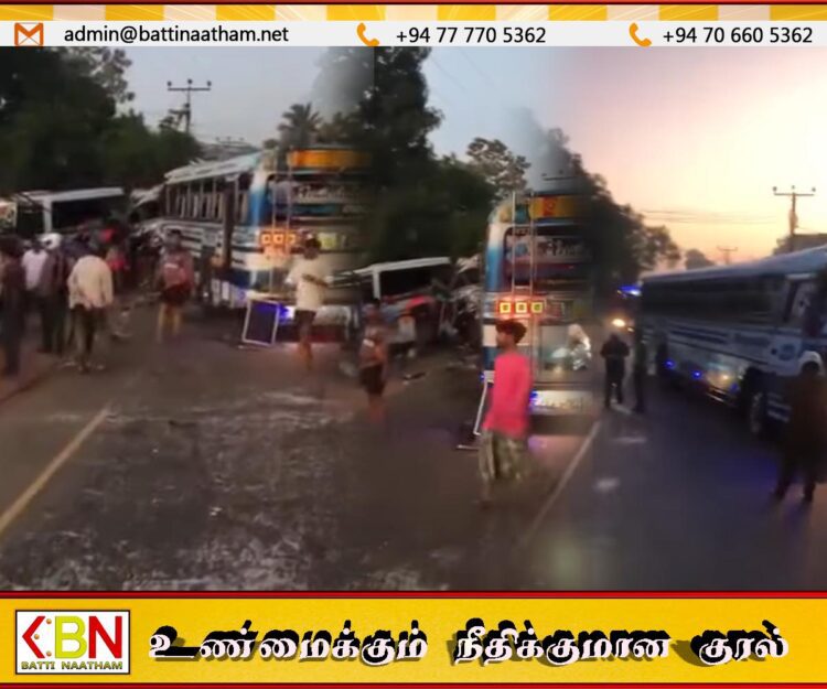இன்று அதிகாலை கொழும்பு சென்ற பஸ் கோர விபத்து; நான்கு பேர் உயிரிழப்பு