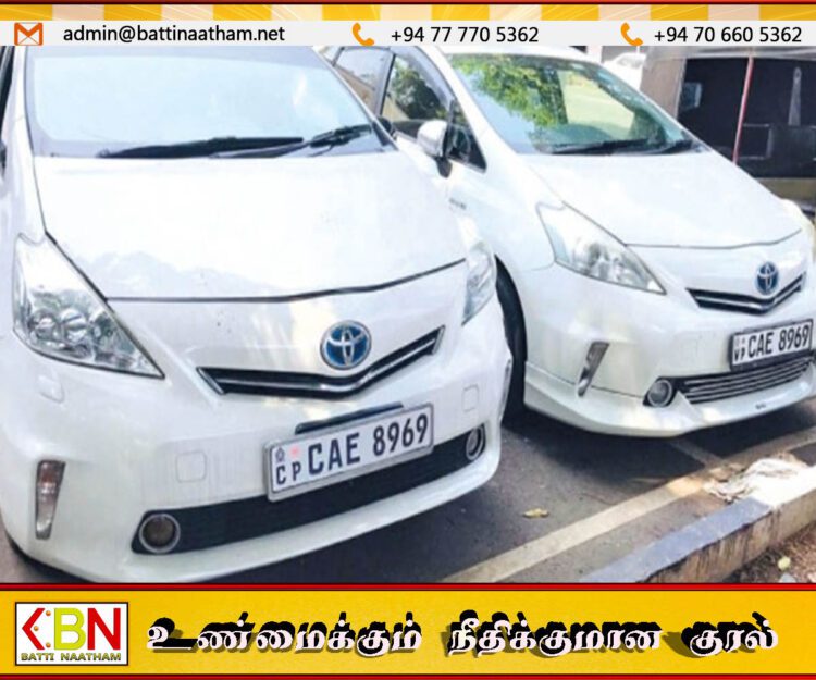 ஒரே இலக்கத்தகடு கொண்ட இரண்டு கார்களை கைப்பற்றிய பொலிஸார்
