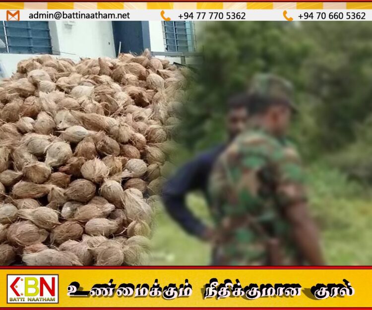 தேங்காய் ஏற்றுமதிக்கு தடையாக அரச படைகள்