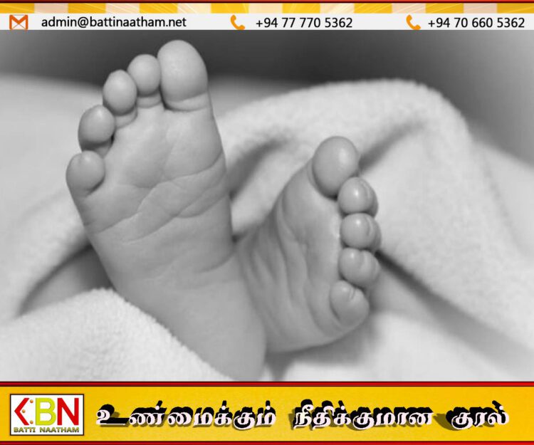 தாயுடன் உறக்கத்திலிருந்த ஒன்றரை மாத குழந்தை உயிரிழப்பு; மட்டக்களப்பில் சம்பவம்