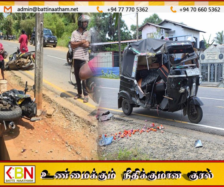 கிளிவெட்டி வீதியில் நின்றவர்களை மோதித் தள்ளிய பிக்கப் வாகனம்; 4பேர் வைத்தியசாலையில்
