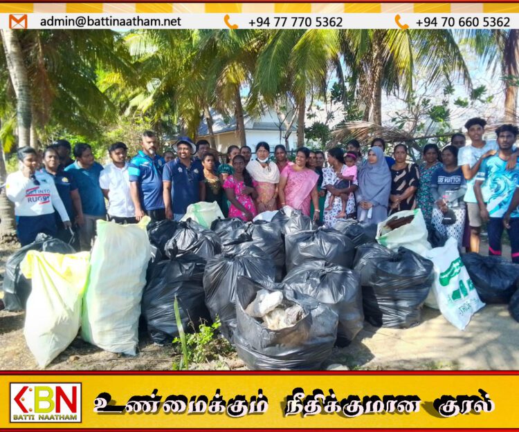 பாசிக்குடா கடற்கரையை சுத்தம் செய்யும் பணி முன்னெடுப்பு