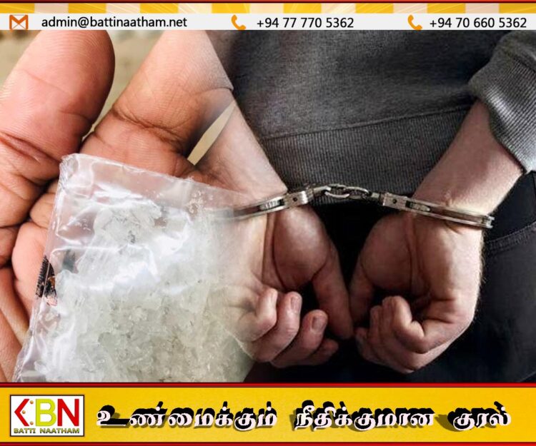களுவாஞ்சிக்குடியில் ஐஸ் போதைப் பொருளுடன் கைதானவரிடம் விசாரணை முன்னெடுப்பு