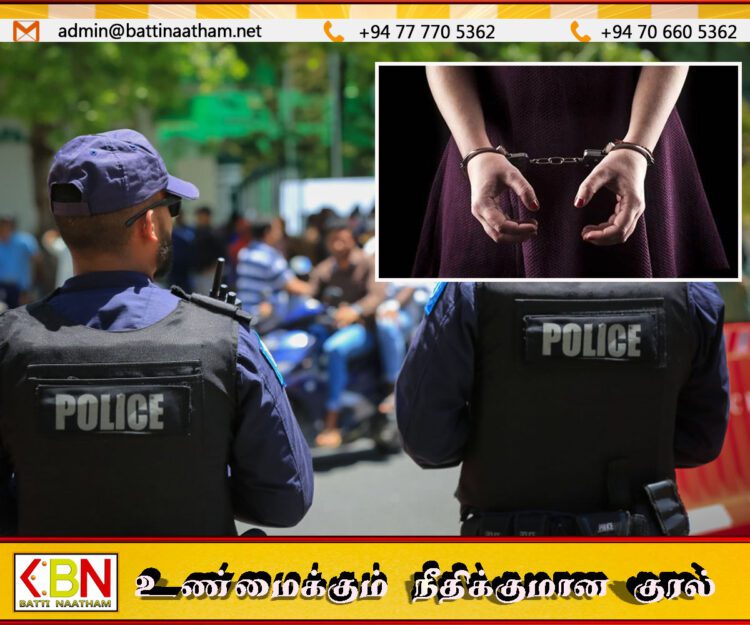 மாலைத்தீவில் கைதான இலங்கை யுவதி