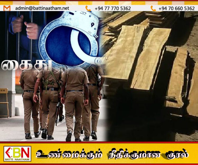 அம்பாறையில் சட்டவிரோதமாக தேக்கு மரப் பலகைகளை கடத்தி வந்தவர்கள் கைது