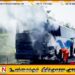 அதிவேக நெடுஞ்சாலையில் திடீரென தீப்பற்றி எரிந்த தனியார்பேருந்து