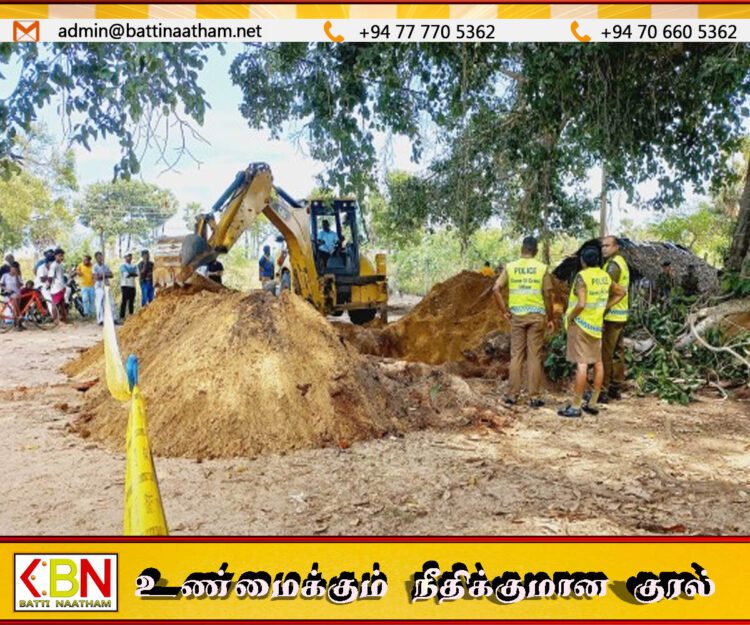 கிண்ணியாவில் புதைக்கப்பட்ட ஆயுதங்களை தேடி அகழ்வு