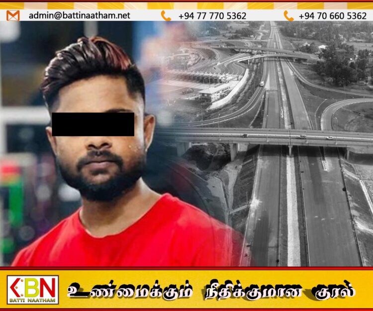 அதிவேக நெடுஞ்சாலைக்கு அருகிலுள்ள மேம்பாலத்தின் கீழ் இளைஞனின் சடலம் மீட்பு