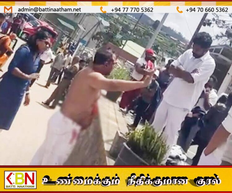 நுவரெலியா வைத்தியசாலைக்குள் அரை நிர்வாண கோலத்தில் முன்னாள் இராணுவ மேஜர் அட்டகாசம்