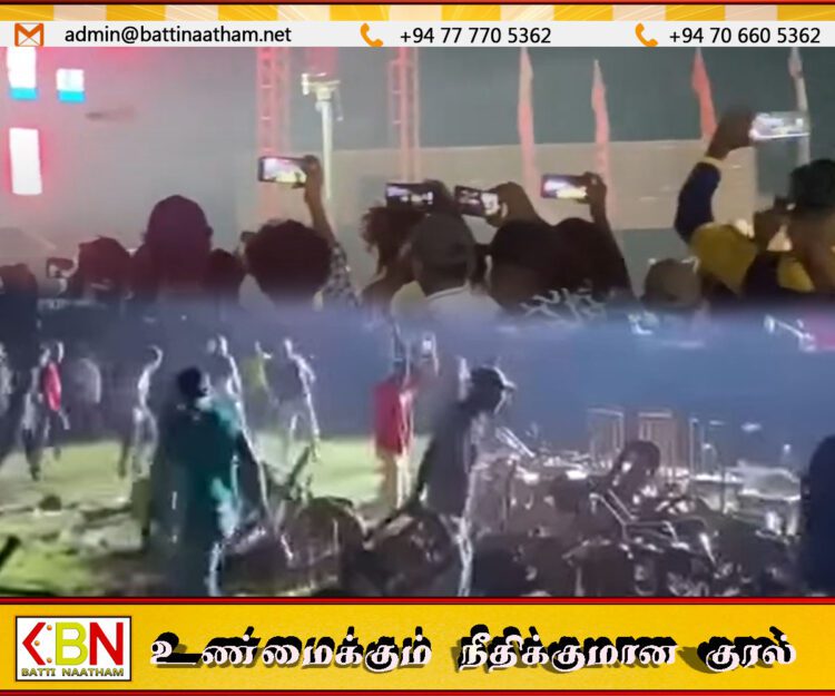 திவுலங்கடவல கல்லூரி மைதானத்தில் நடைபெற்ற இசை நிகழ்ச்சியில் ஏற்பட்ட கலவரம்