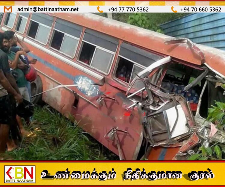 பஸ் விபத்தில் பாடசாலை மாணவர்கள் உட்பட 9 பேர் வைத்தியசாலையில்