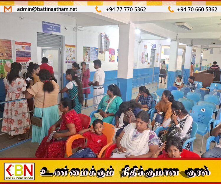 தொழிற்சங்க நடவடிக்கையினால் களுவாஞ்சிகுடி ஆதார வைத்தியசாலைக்கு செல்லும் நோயாளிகள் அவதி