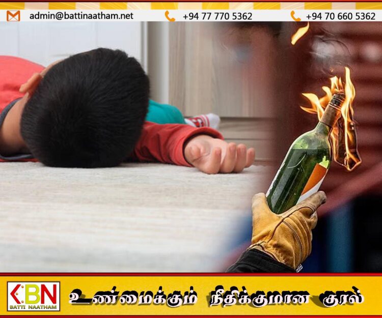 பெற்றோல் குண்டு தாக்குதலில் 6 வயது சிறுவன் பலி