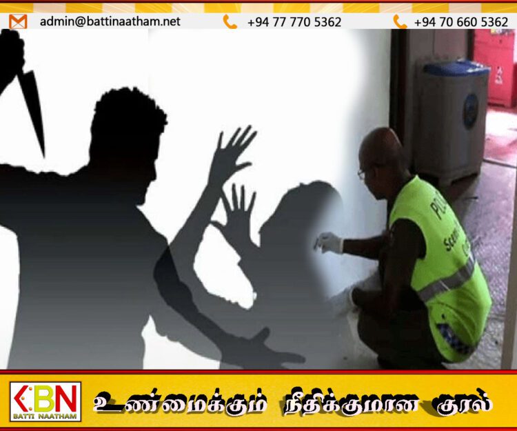 குடும்ப தகராறு காரணமாக மனைவியை வெட்டிக் கொன்ற கணவன்