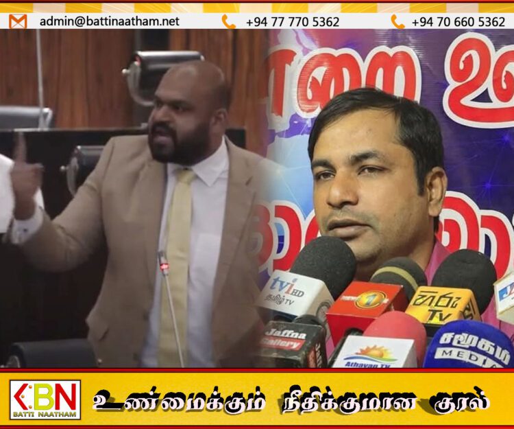பாராளுமன்றத்தில் பொய் கூறும் சாணக்கியன்; முதுகெலும்பு இருந்தால் நிரூபித்துக்காட்டுமாறு இனிய பாரதி சவால்