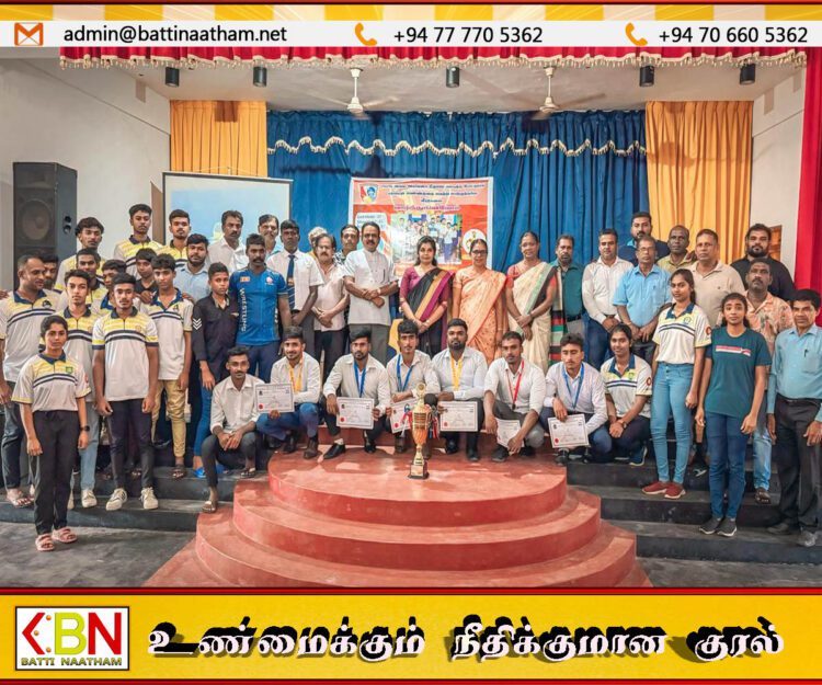 மட்டக்களப்பிற்கு பெருமை சேர்த்த சாண்டோ சங்கரதாஸ் விளையாட்டுக்கழக உறுப்பினர்களை கௌரவிக்கும் நிகழ்வு