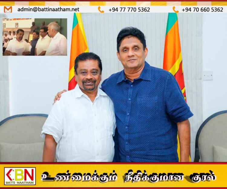 ரணிலுக்கு வெட்டு-சஜித்துக்கு முட்டு; கட்சி தாவினார் லக்ஸ்மன் விஜேமான்ன