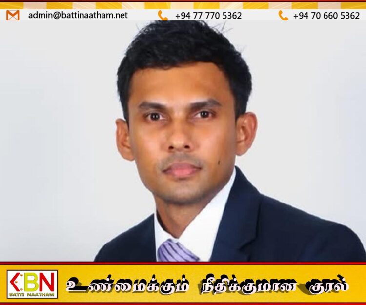 மட்டக்களப்பு பிரதேசத்தைச் சேர்ந்த ந.சஞ்ஜீபன் ஜனாதிபதியின் உதவிச் செயலாளராக நியமனம்