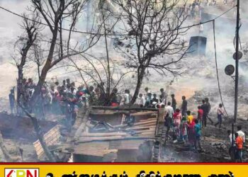 டெல்லியில் பாரிய தீ விபத்து – இரு குழந்தைகள் பலி 800 குடிசைகள் சேதம்