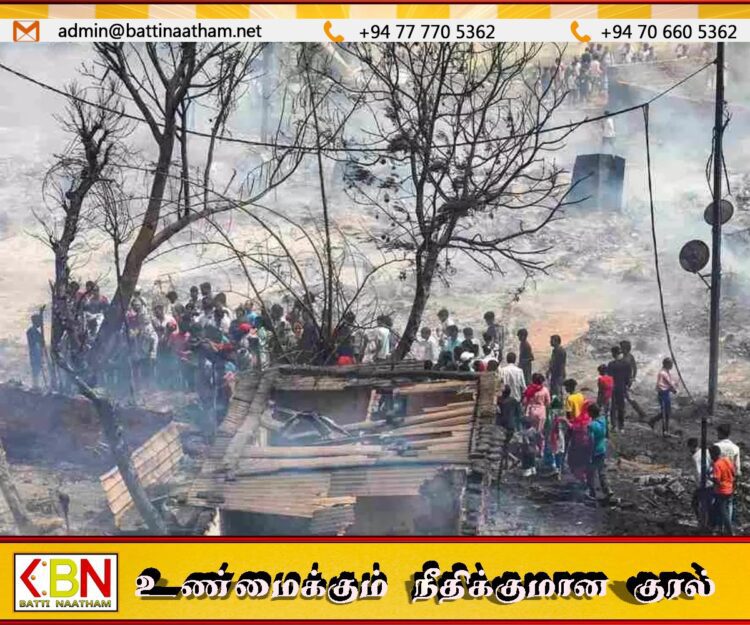 டெல்லியில் பாரிய தீ விபத்து – இரு குழந்தைகள் பலி 800 குடிசைகள் சேதம்