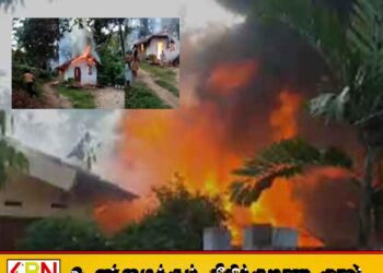 மொரட்டுவ பகுதியில் தீ பற்றி எரிந்த வீடு