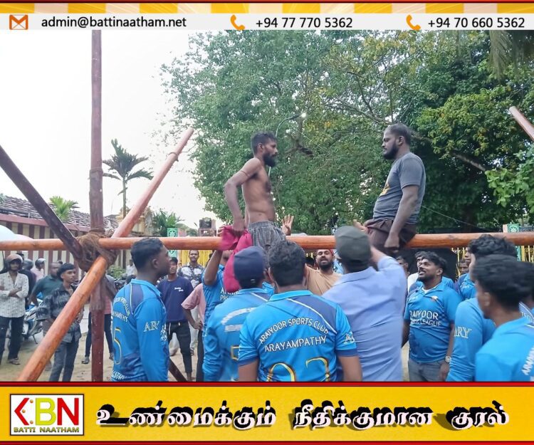 ஆரையம்பதி ஆரையூர் விளையாட்டு கழகத்தின் ஏற்பாட்டில் இடம்பெற்ற சித்திரை திருவிழா நிகழ்வு