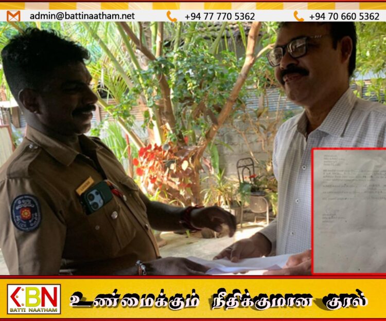 அன்னை பூபதியின் நினைவு தினம் தொடர்பான விசாரணைக்கு சிவில் சமூக செயற்பாட்டாளருக்கு அழைப்பாணை