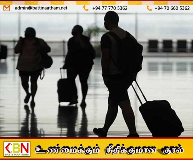 வெளிநாடுகளுக்கு செல்லும் இலங்கையர்களின் எண்ணிக்கை அதிகரிப்பு