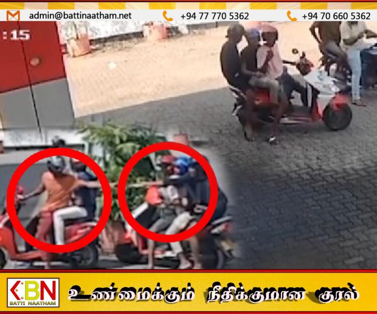 கம்பஹாவில் எரிபொருள் நிரப்பு நிலையத்தில் பட்டாசுகளை வீசிவிட்டு தப்பிச் சென்ற இளைஞர்கள்