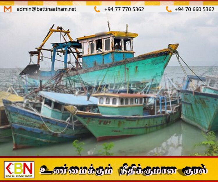 இலங்கைக் கடற்பரப்பிற்குள் நுழைந்த இந்திய மீனவர்களின் 74 படகுகளை நடுக்கடலில் மூழ்கடிக்க திட்டம்