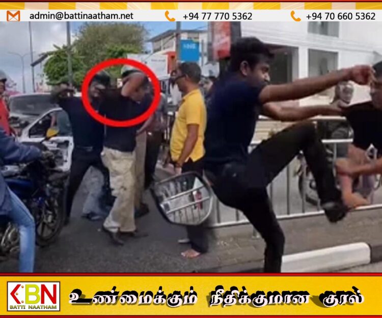 கொழும்பில் வீதியில் வைத்து தாக்கப்பட்ட நபர்; இருவர் கைது