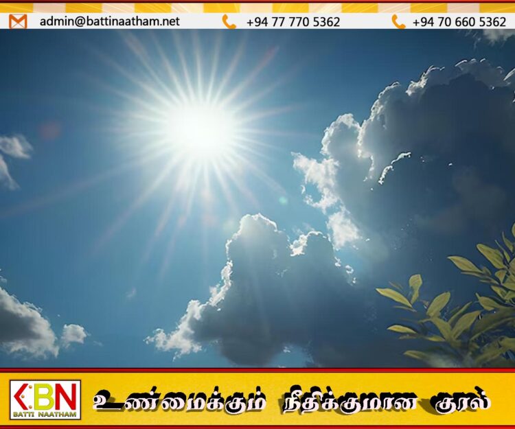 இலங்கையின் ஆறு நகரங்களுக்கு மேலே சூரியன் நேரடியாக இருக்கும்