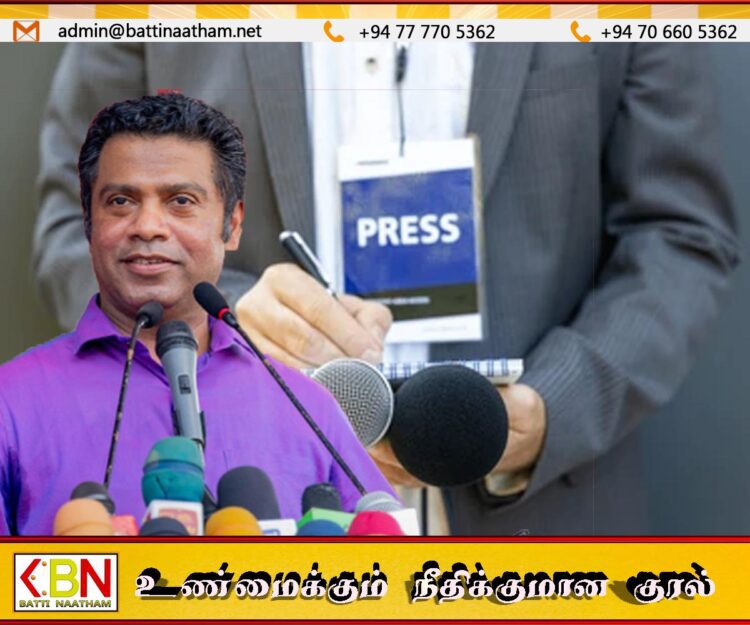 ஊடகவியலாளர்களுக்கு கட்டுப்பாடு விதித்த நளிந்த ஜயதிஸ்ஸ