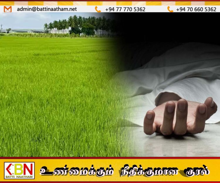 மட்டு எருவில் வயல் பகுதியொன்றிலிருந்து ஆண் ஒருவரின் சடலம் மீட்பு