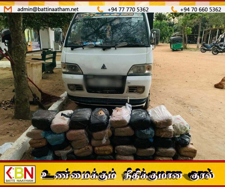 கிளிநொச்சியில் 86 கிலோ கேரள கஞ்சா பொதிகள் மீட்பு