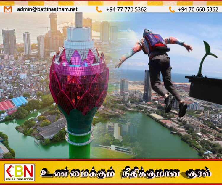 தாமரை கோபுரத்தில் இருந்து பராசூட்டில் குதித்த அமெரிக்க பிரஜை கைது
