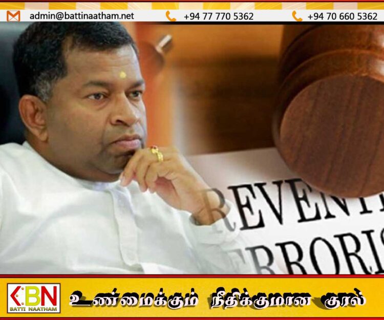 பயங்கரவாத தடைச் சட்டத்தின் கீழ் பிள்ளையானிடம் 72 மணிநேர விசாரணை