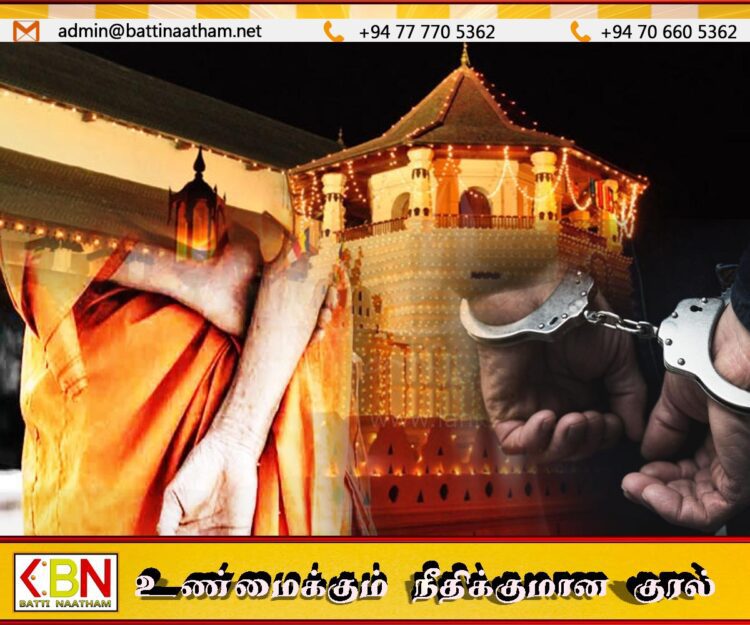 புத்த துறவி வேடத்தில் சிறி தலதா மாளிகைக்குள் நுழைய முயன்ற பாடாசாலை மாணவர் ஒருவர் கைது