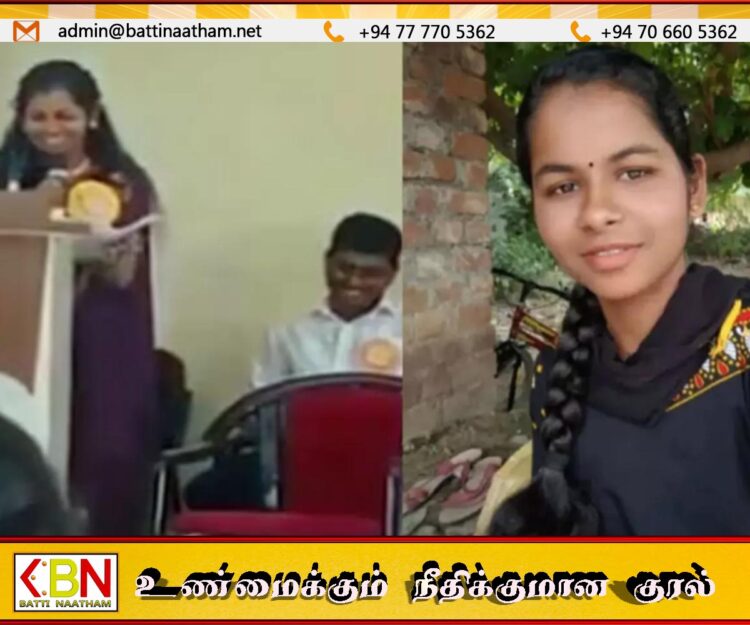 மேடையில் உரையாற்றிக்கொண்டிருந்த மாணவி திடீர் மரணம்