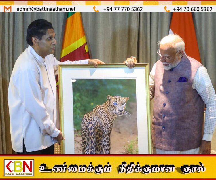 இந்திய பிரதமர் நரேந்திர மோடிக்கு பெண் புலியின் படத்தை சஜித் வழங்கியதன் விளக்கம்