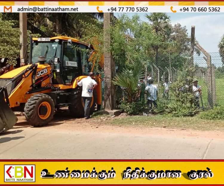 மட்டு புதுநகரில் விமானப்படையினரின் கட்டுப்பாட்டுக்குள் இருந்த பாதையை மக்கள் பாவனைக்கு கையளிக்க ஏற்பாடு
