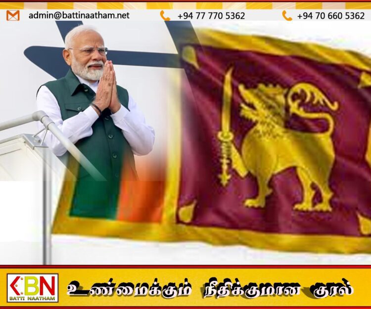 இலங்கையை வந்தடைந்த இந்தியப் பிரதமர் நரேந்திர மோடி
