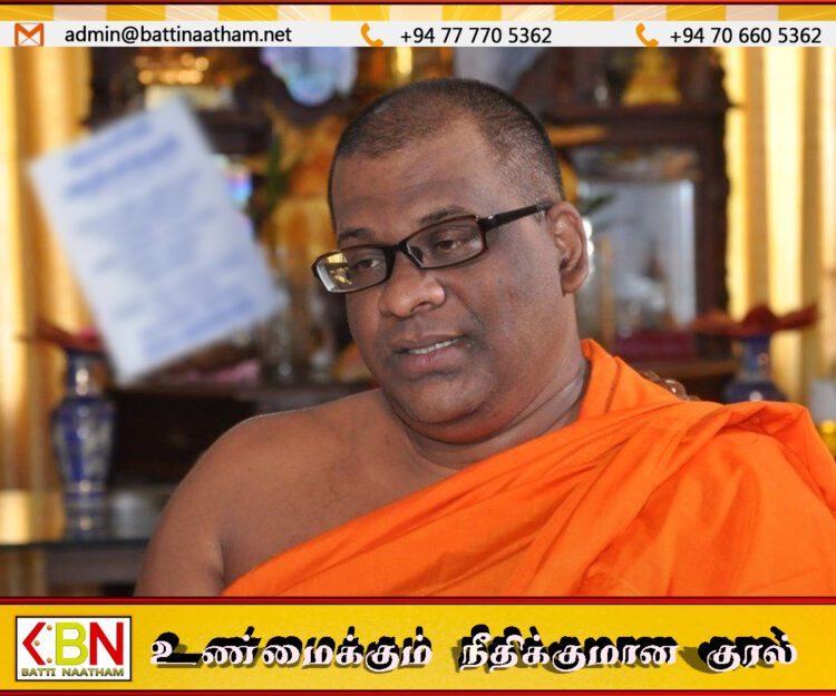 ஏறாவூர் மசூதியொன்றில் தனக்கு மரண அச்சுறுத்தல் துண்டுப்பிரசுரங்கள் விநியோகிக்கப்பட்டதாக ஞானசார தேரர் தெரிவிப்பு