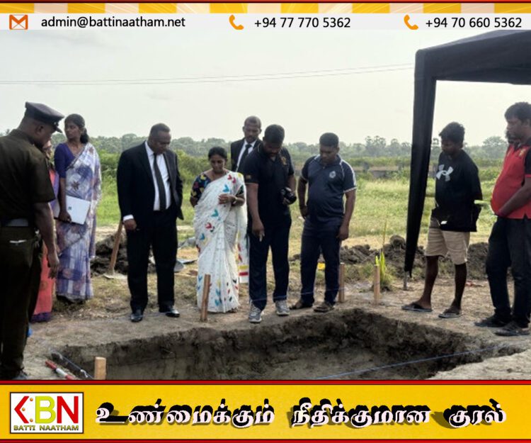 யாழ் செம்மணி மனிதப் புதைகுழியில் மீட்கப்பட்ட எலும்புக்கூடு