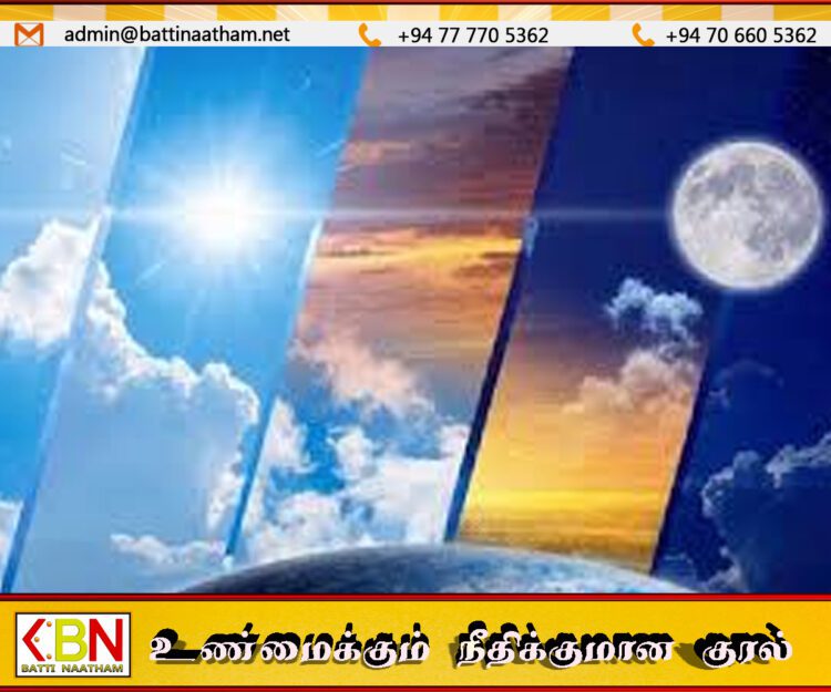 வட கிழக்கு உட்பட சில பகுதிகளில் இன்று அதிகரிக்கும் வெப்பநிலை