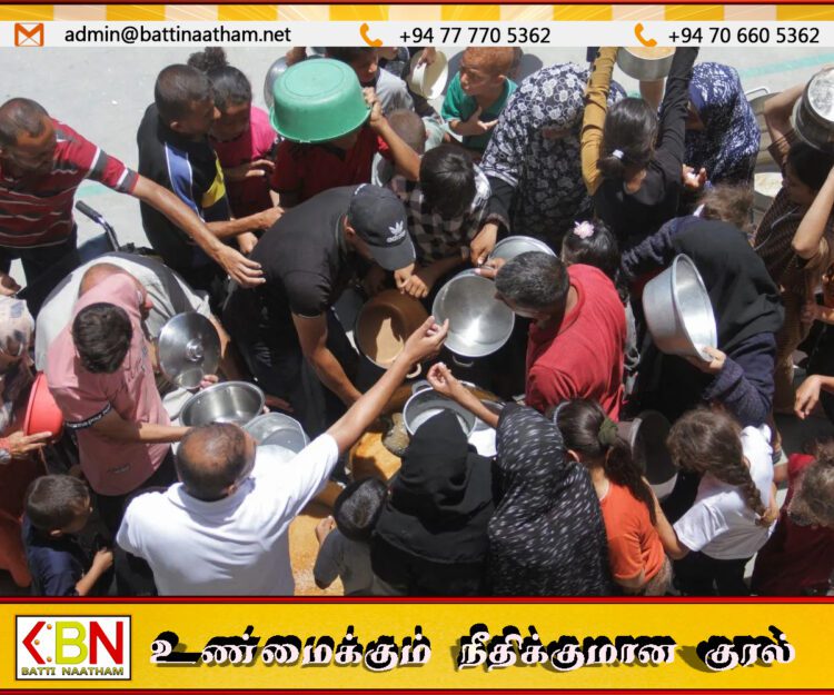 காஸாவில் உணவின்றி பட்டினியால் வாடும் மக்கள்!