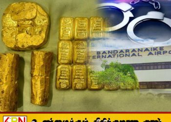 கட்டுநாயக்க விமான நிலையத்தில் 210 மில்லியன் பெறுமதியான தங்கத்துடன் இருவர் கைது